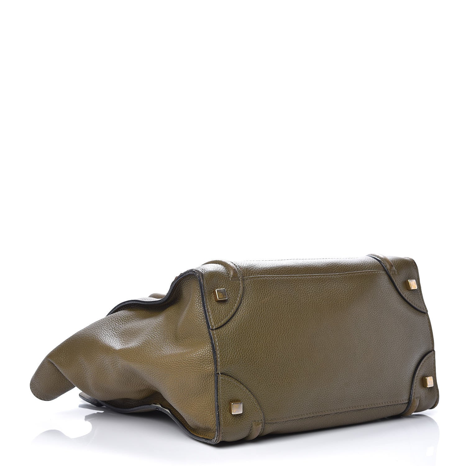 Celine Drummed Calfskin Mini Luggage Jungle 4 of 19