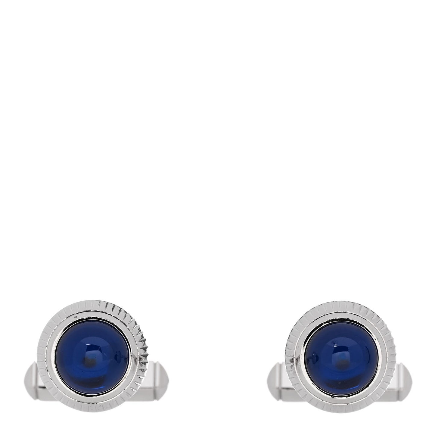 Palladium Sterling Silver Blue Spinel R De Cartier Biplane Cufflinks