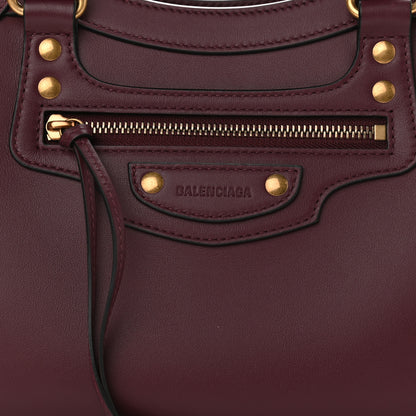 Balenciaga Smooth Calfskin Brass Hardware Neo Classic S City Burgundy 7 of 9