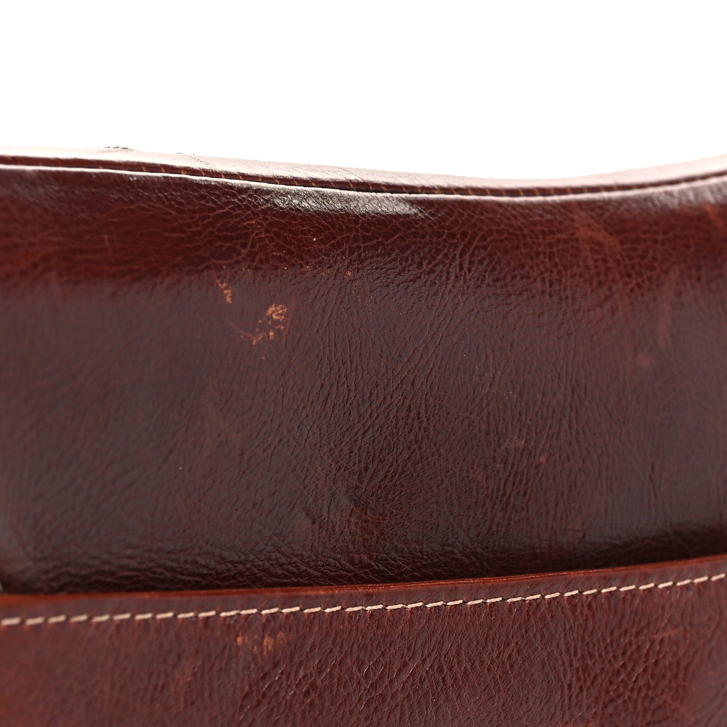 Calfskin Embroidered Romantic Flowers Saddle Bag Brown
