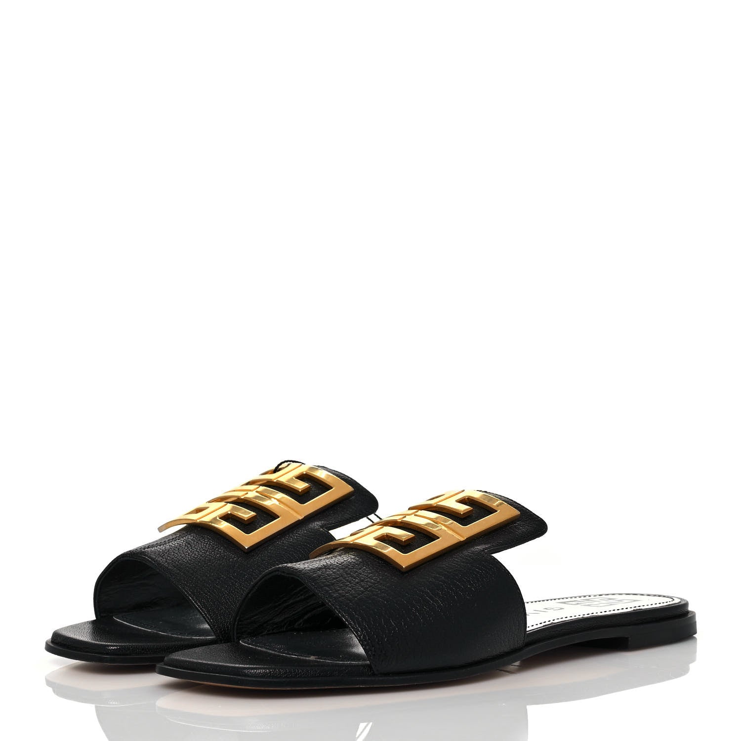 Givenchy Goatskin 4G Flat Sandals 36 Black 3 of 8