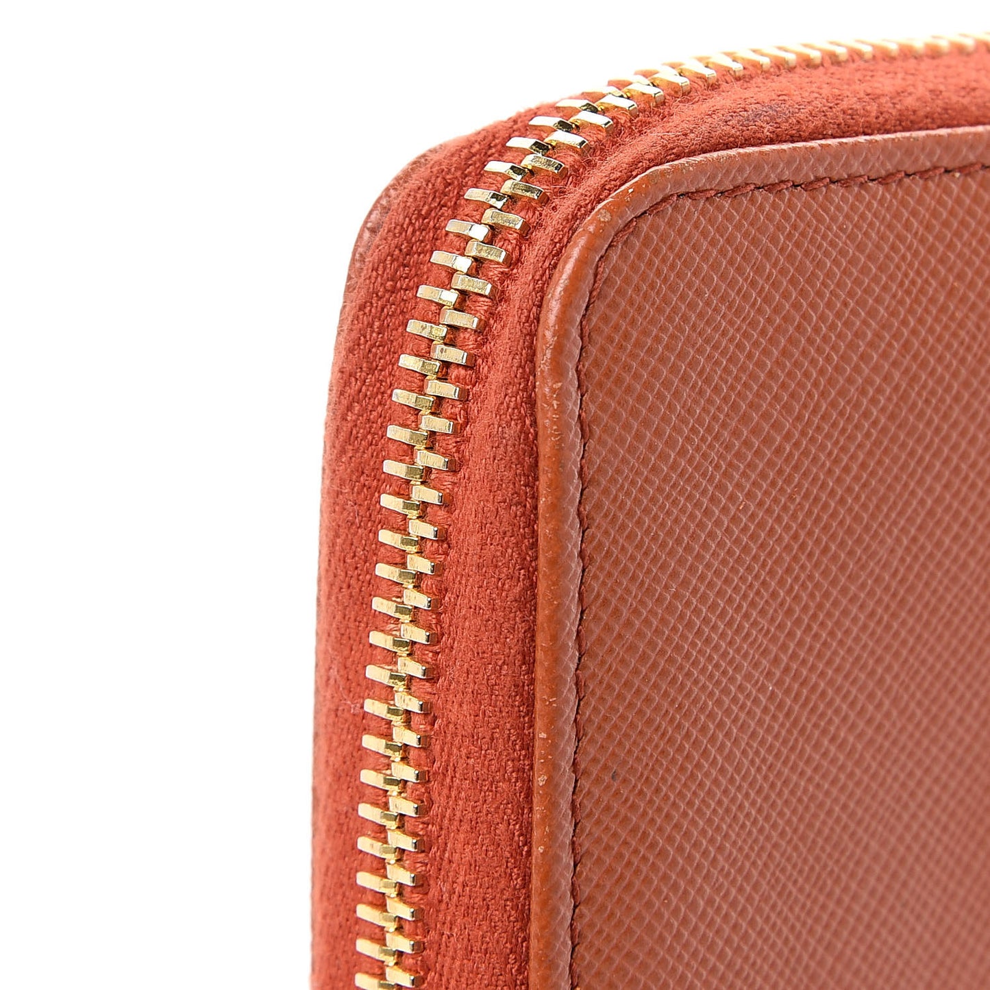 Saffiano Metal Zip Coin Purse Papaya