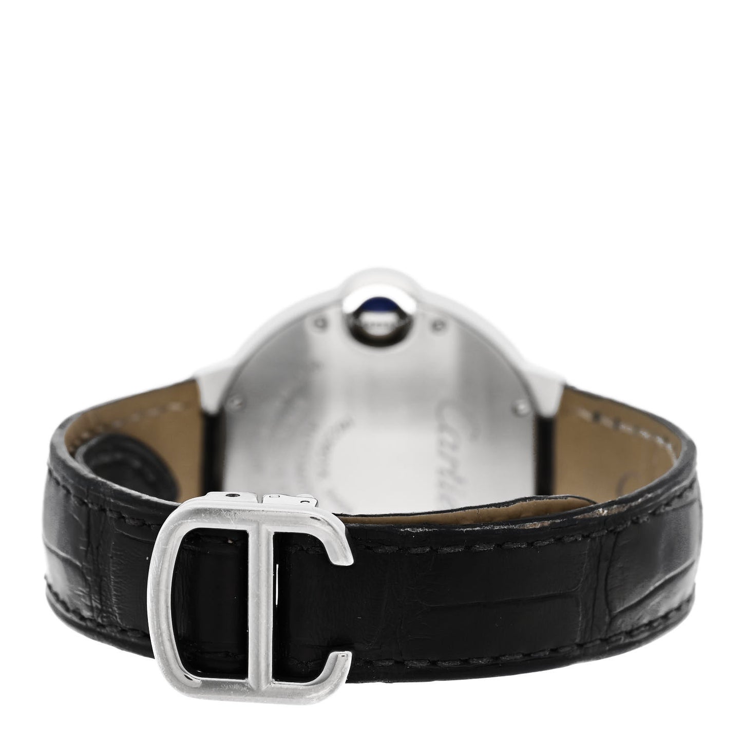 Stainless Steel Alligator 33mm Ballon Bleu De Cartier Automatic Watch