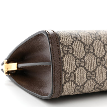 Gucci GG Supreme Monogram Web Small Ophidia Chain Shoulder Bag Brown 9 of 10