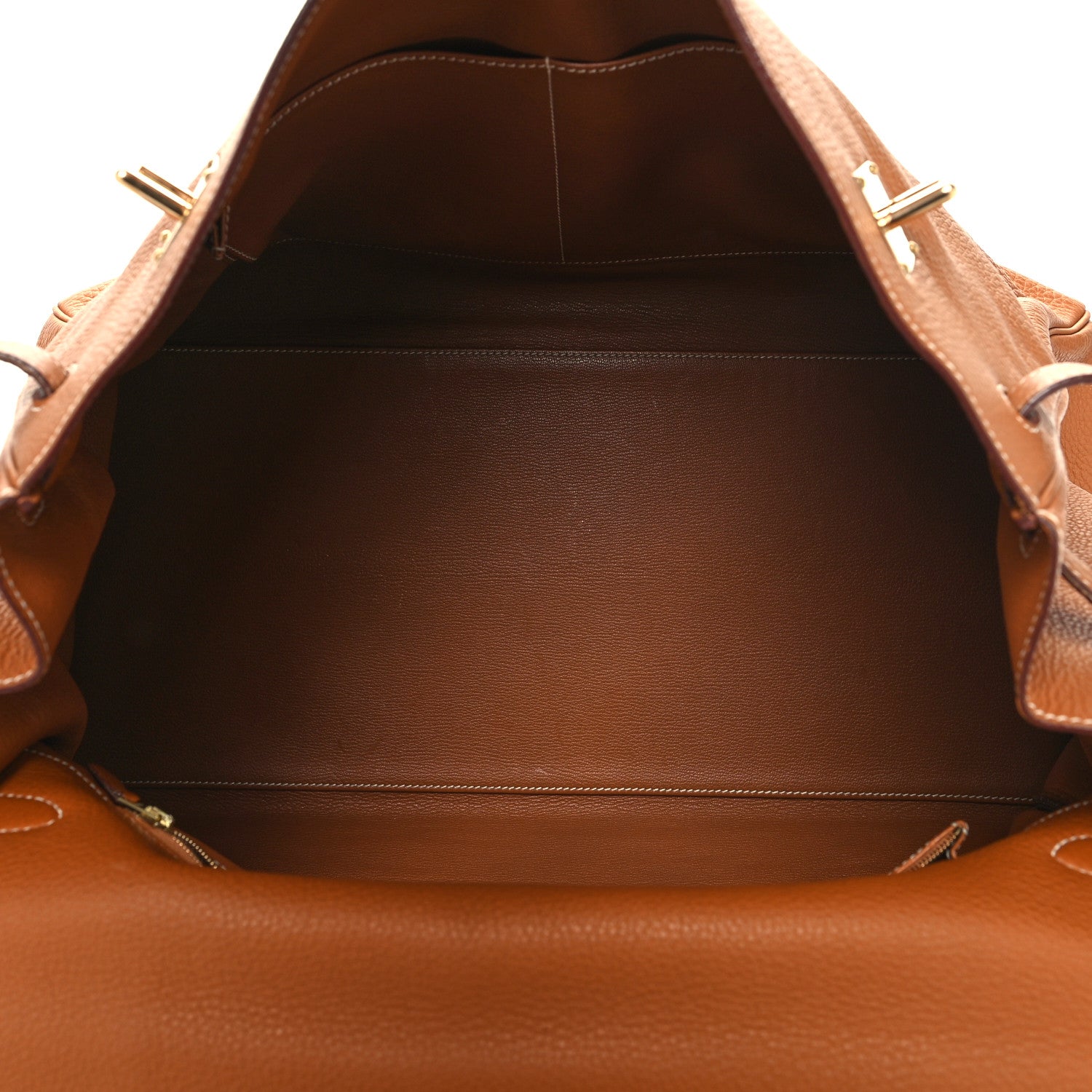 Hermes Taurillon Clemence Voyage Kelly 50 Gold 5 of 14