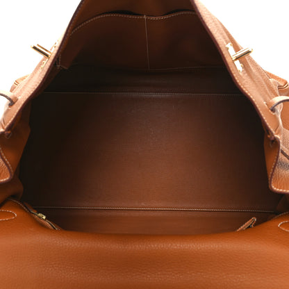 Hermes Taurillon Clemence Voyage Kelly 50 Gold 5 of 14