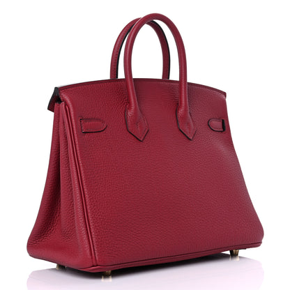 Hermes Togo Birkin 25 Rouge Grenat 3 of 9
