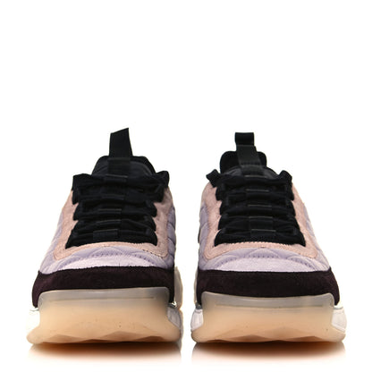 Chanel Velvet Calfskin Mixed Fibers CC Sneakers 40 Light Purple Beige 2 of 8