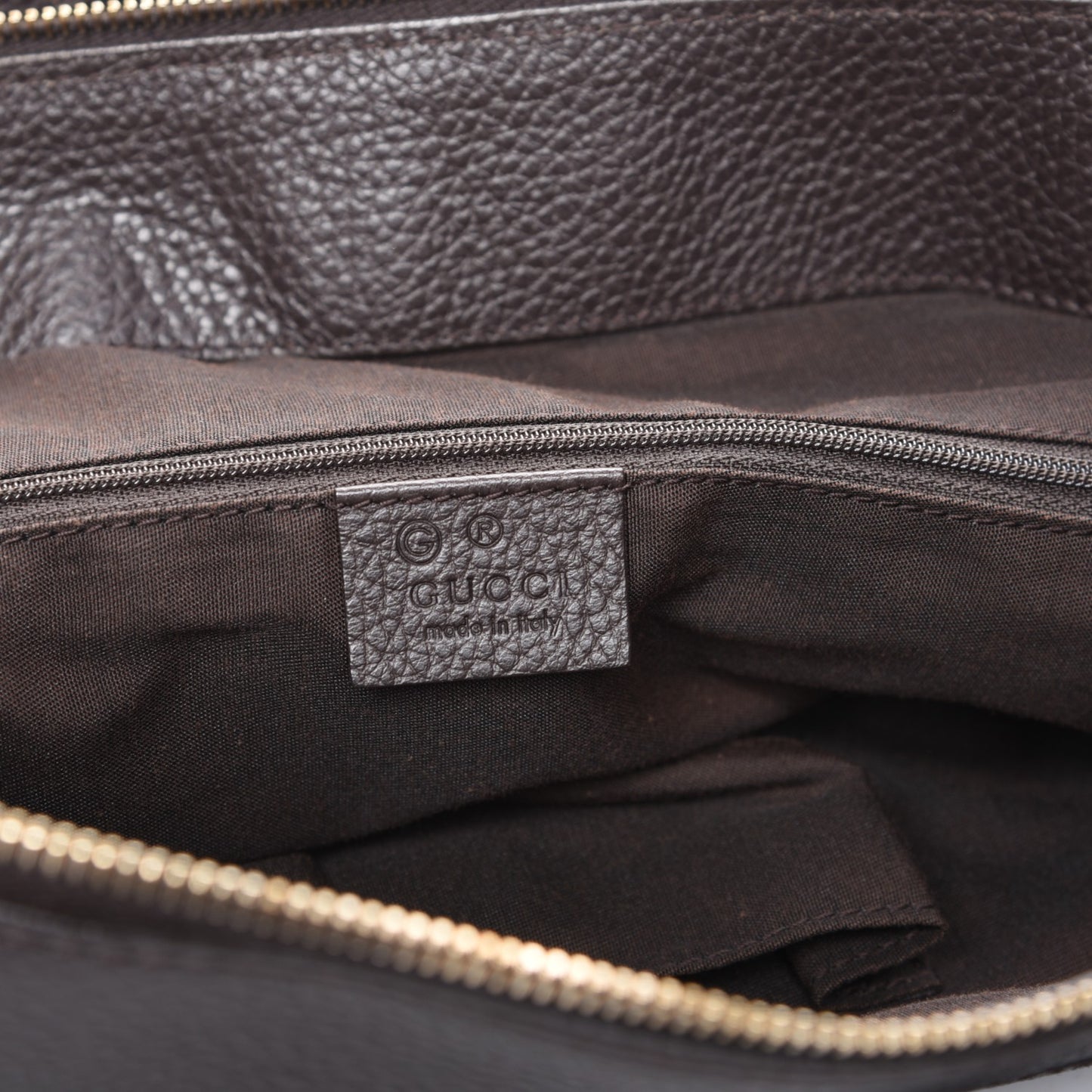 Pebbled Calfskin Broadway Tote Dark Brown