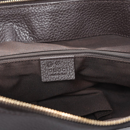 Gucci Pebbled Calfskin Broadway Tote Dark Brown 7 of 8