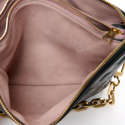 Louis Vuitton Lambskin Embossed Monogram Coussin PM Black 7 of 11