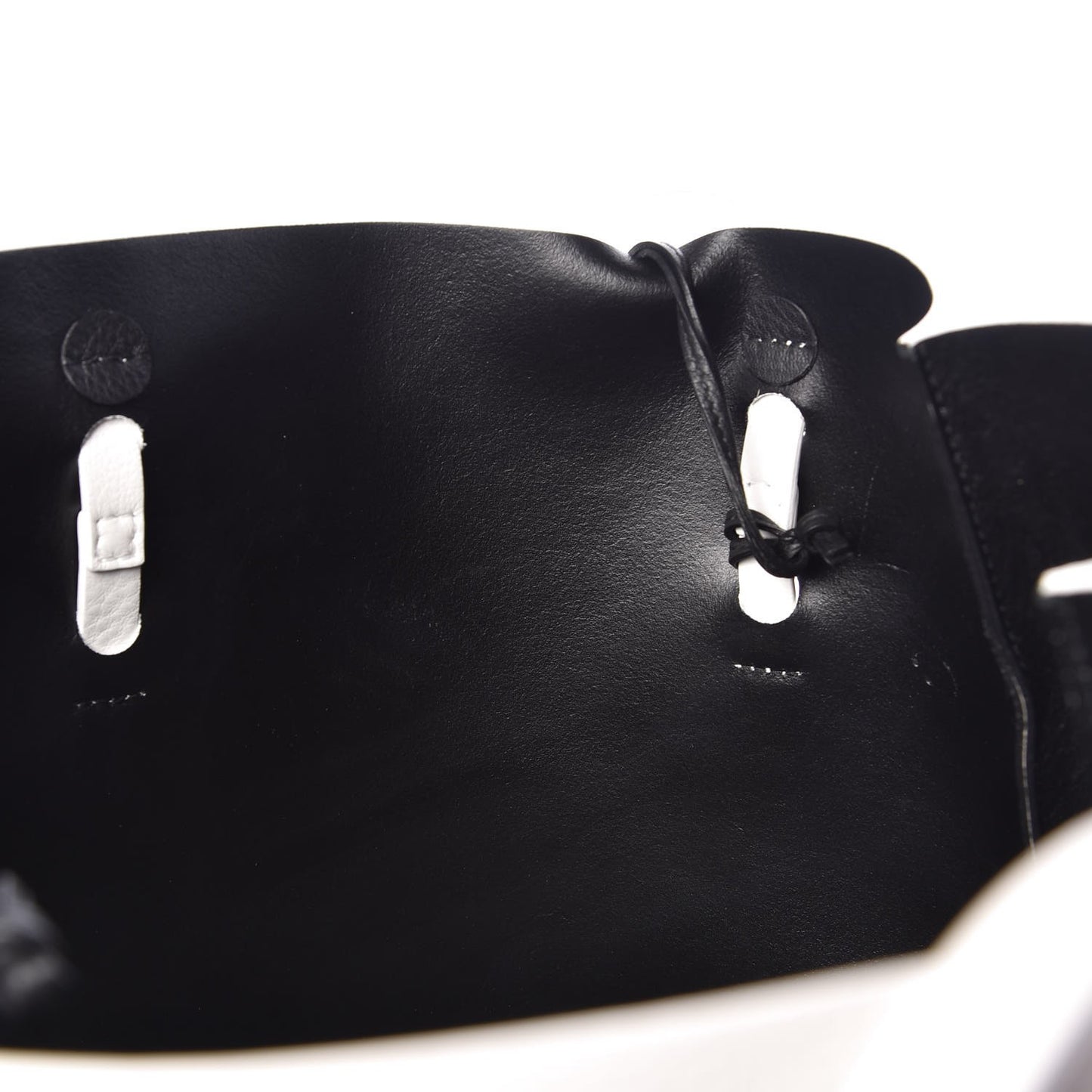 Smooth Calfskin Double Sided Medium Everyday Tote Optic White Black