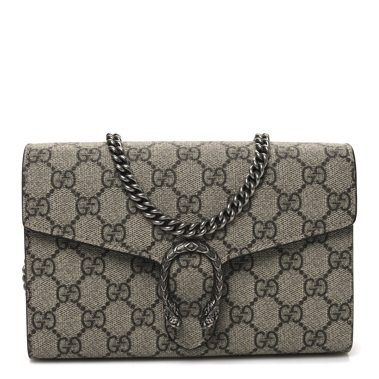Gucci GG Supreme Monogram Mini Dionysus Chain Wallet Beige Taupe 1 of 10