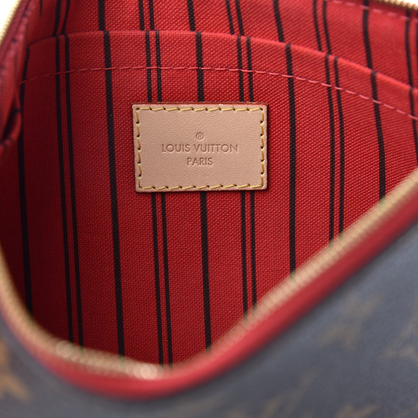 Monogram Neverfull MM GM Pochette Cherry