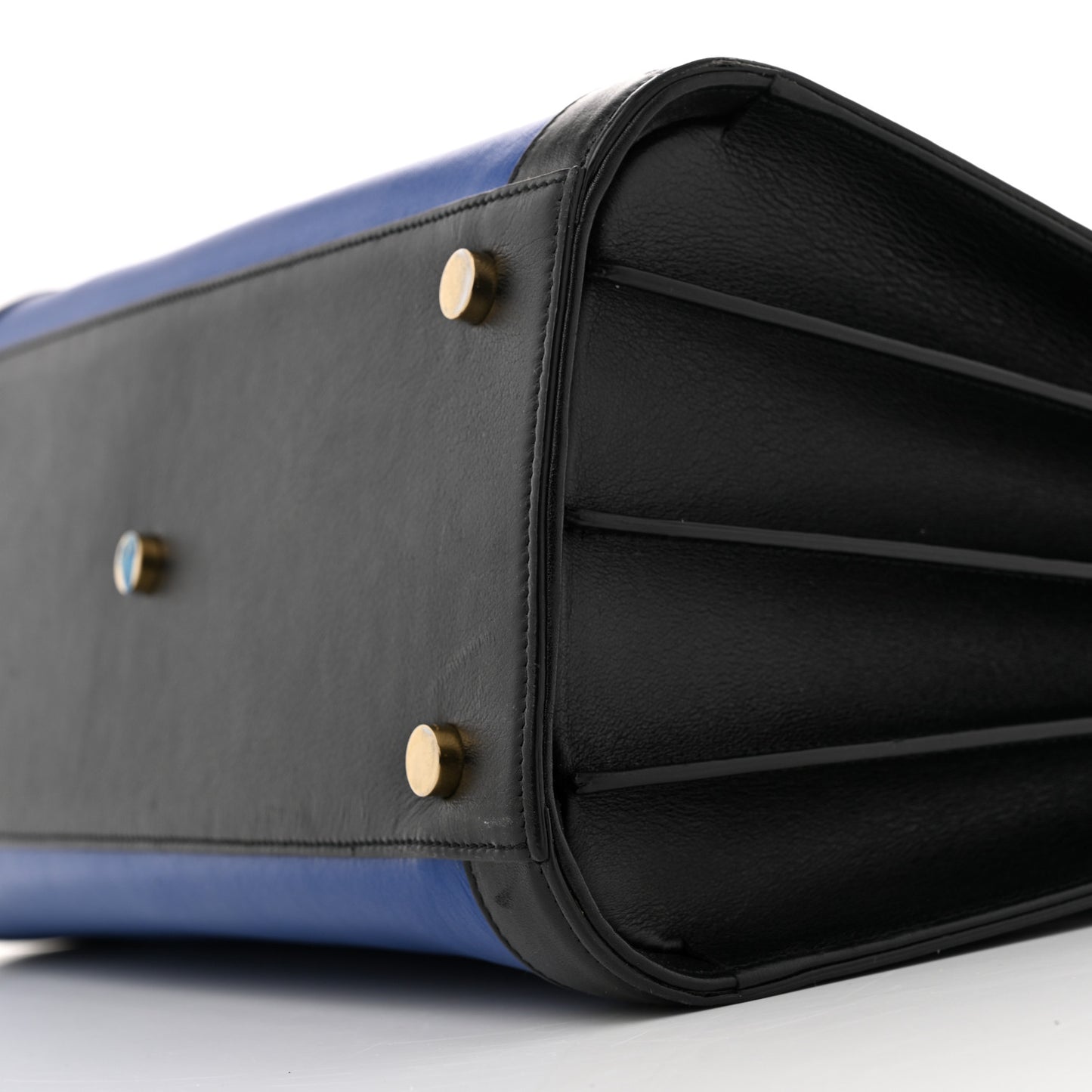 Calfskin Bi-Color Small Sac De Jour Royal Blue Black