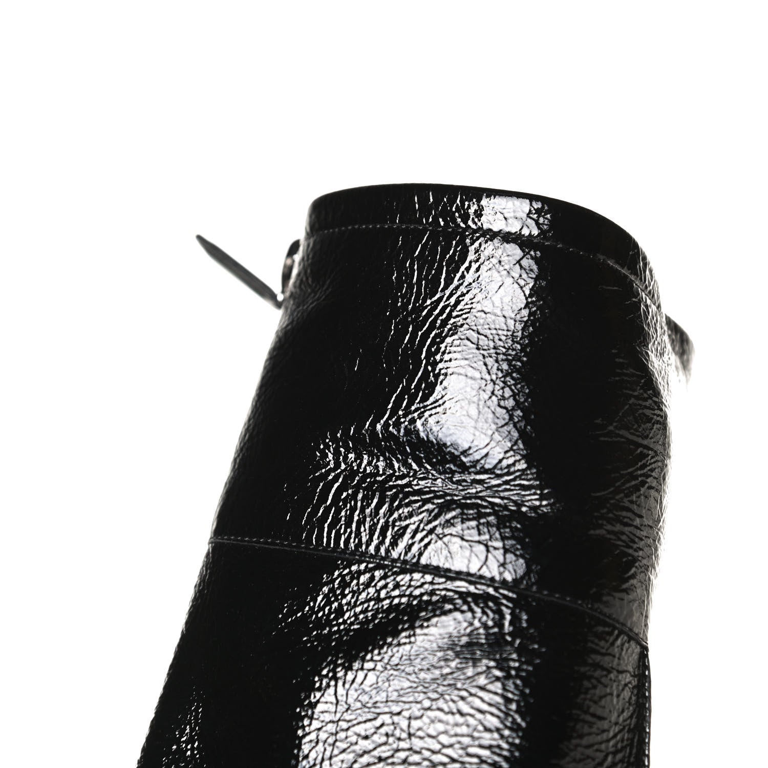 Chanel Shiny Crumpled Calfskin CC Cap Toe Short Boots 40.5 Black 12 of 13