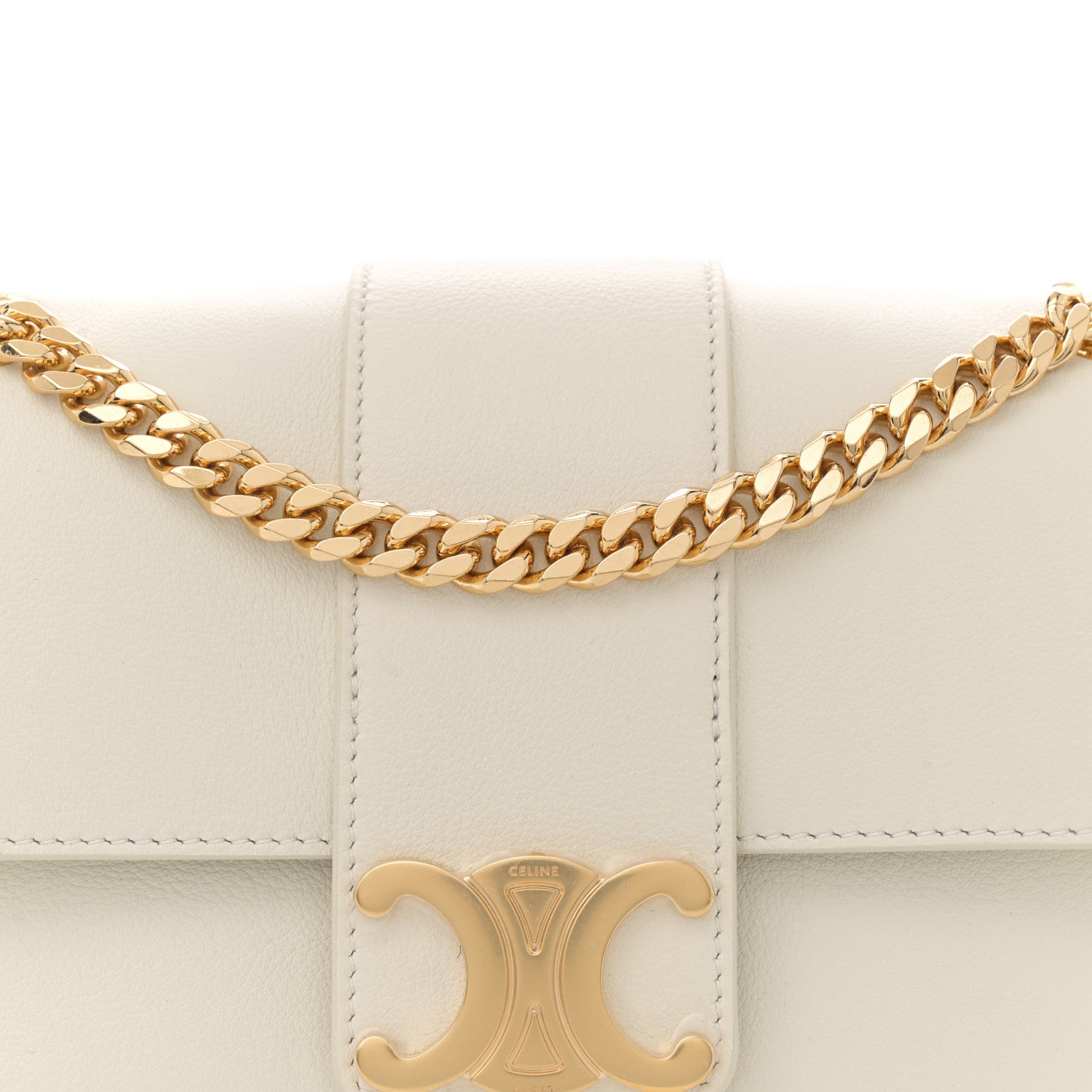 Celine Supple Calfskin Teen Victoire White 8 of 11