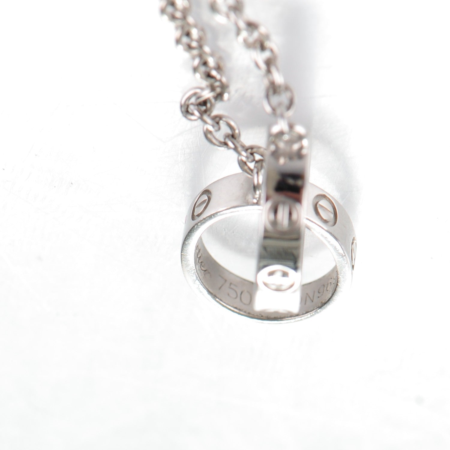 Cartier 18K White Gold Interlocking LOVE Bracelet 4 of 6