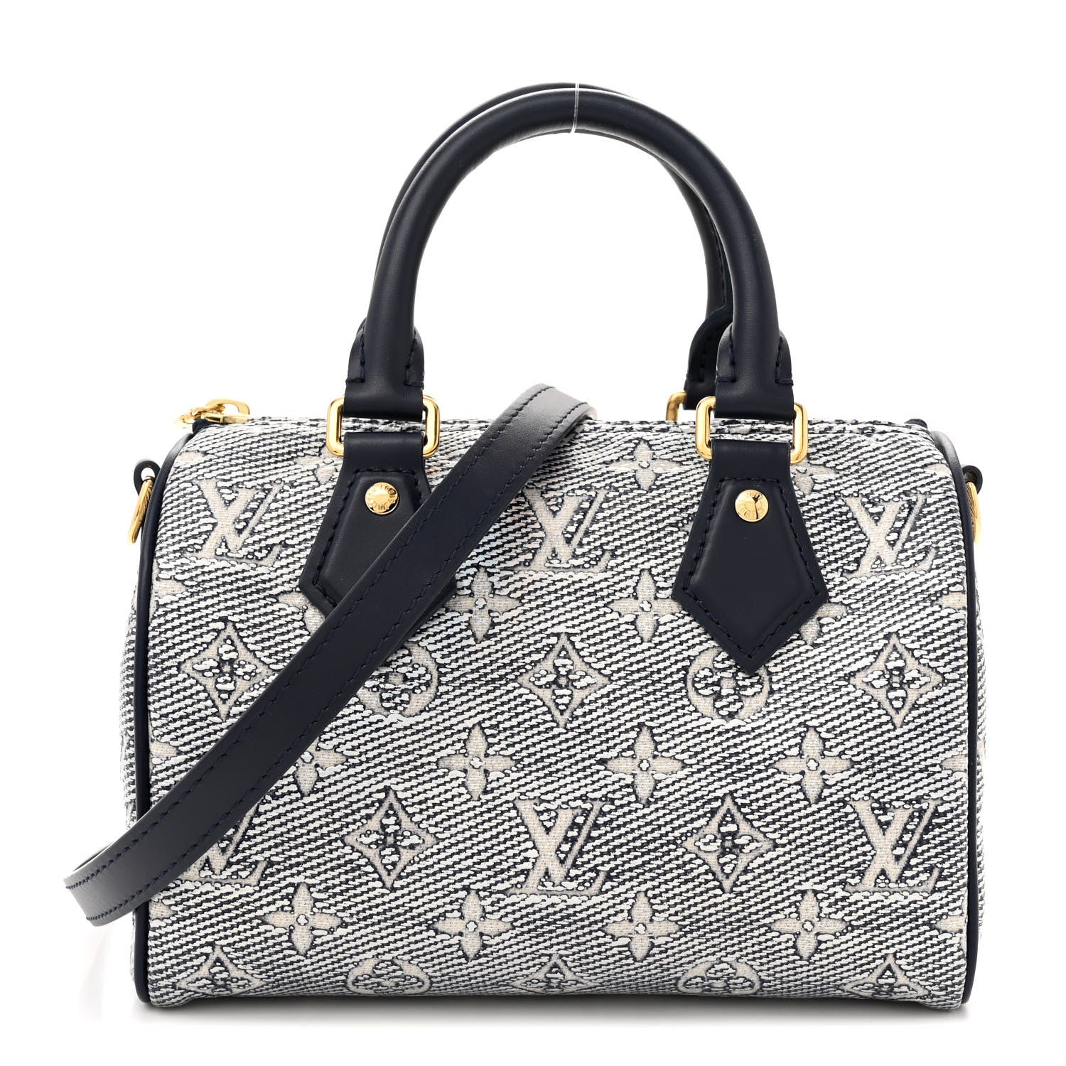 Louis Vuitton Monoglam Speedy Bandouliere 20 Blue 1 of 9