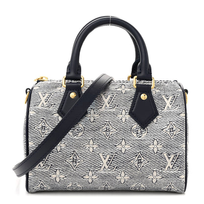 Louis Vuitton Monoglam Speedy Bandouliere 20 Blue 1 of 9