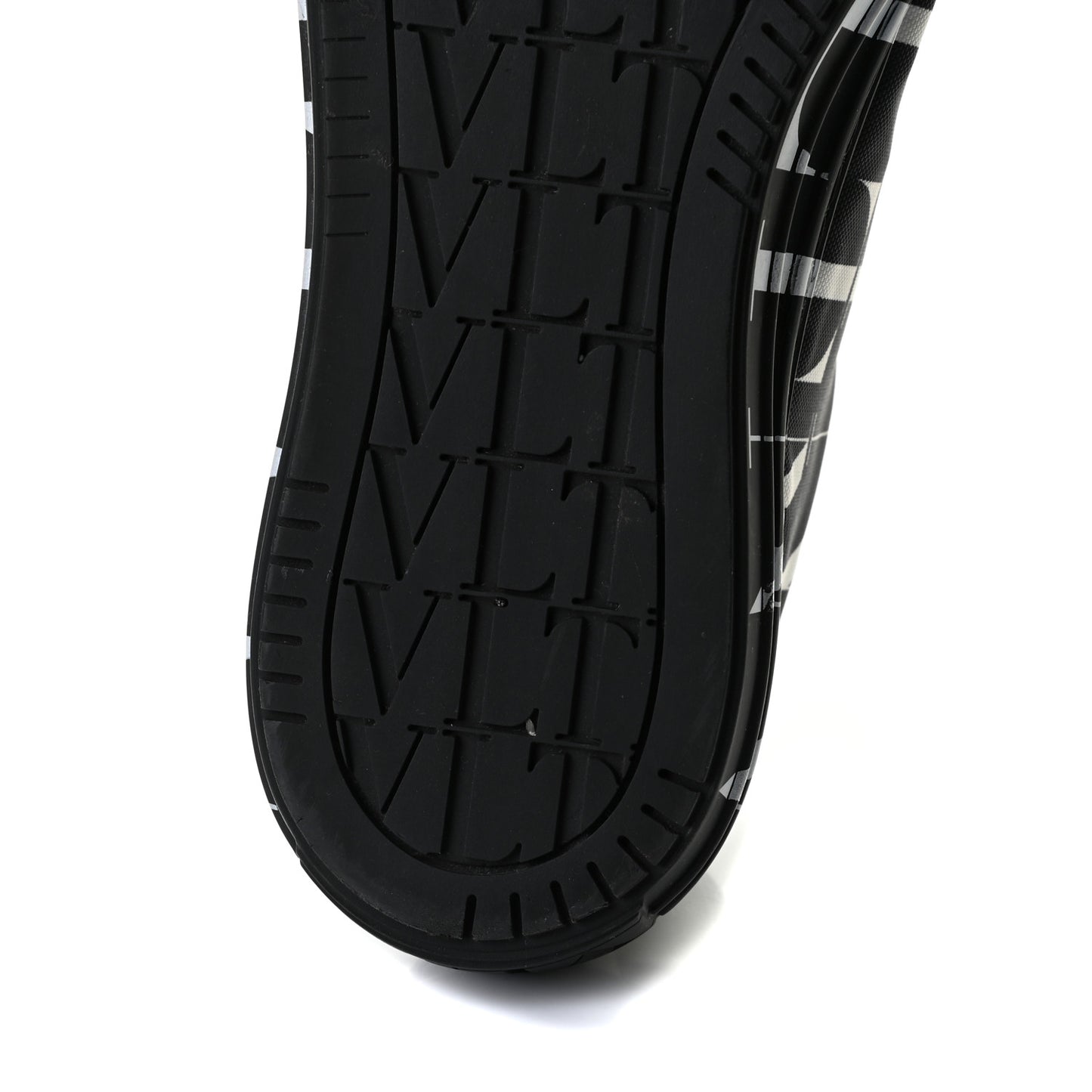 Nylon Mens Allover VLTN Logo Sneakers 41 Black White