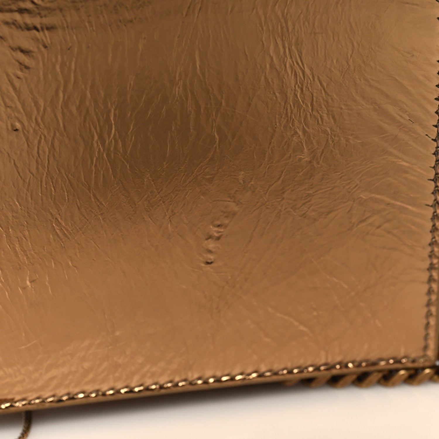 Saint Laurent Metallic Crackled Calfskin Classic Monogram Kate Tassel Satchel Gold 11 of 11