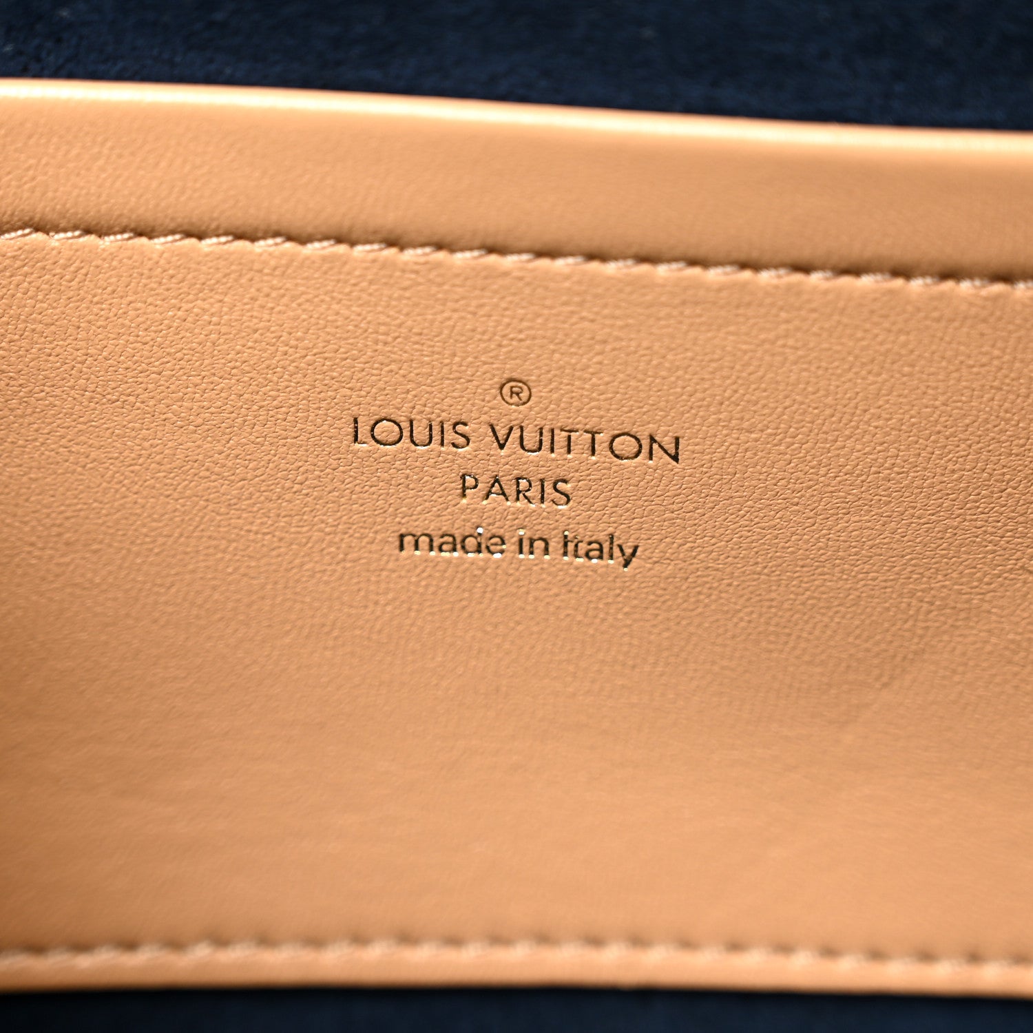Louis Vuitton Lambskin Embossed Monogram Pochette Coussin Camel 6 of 10