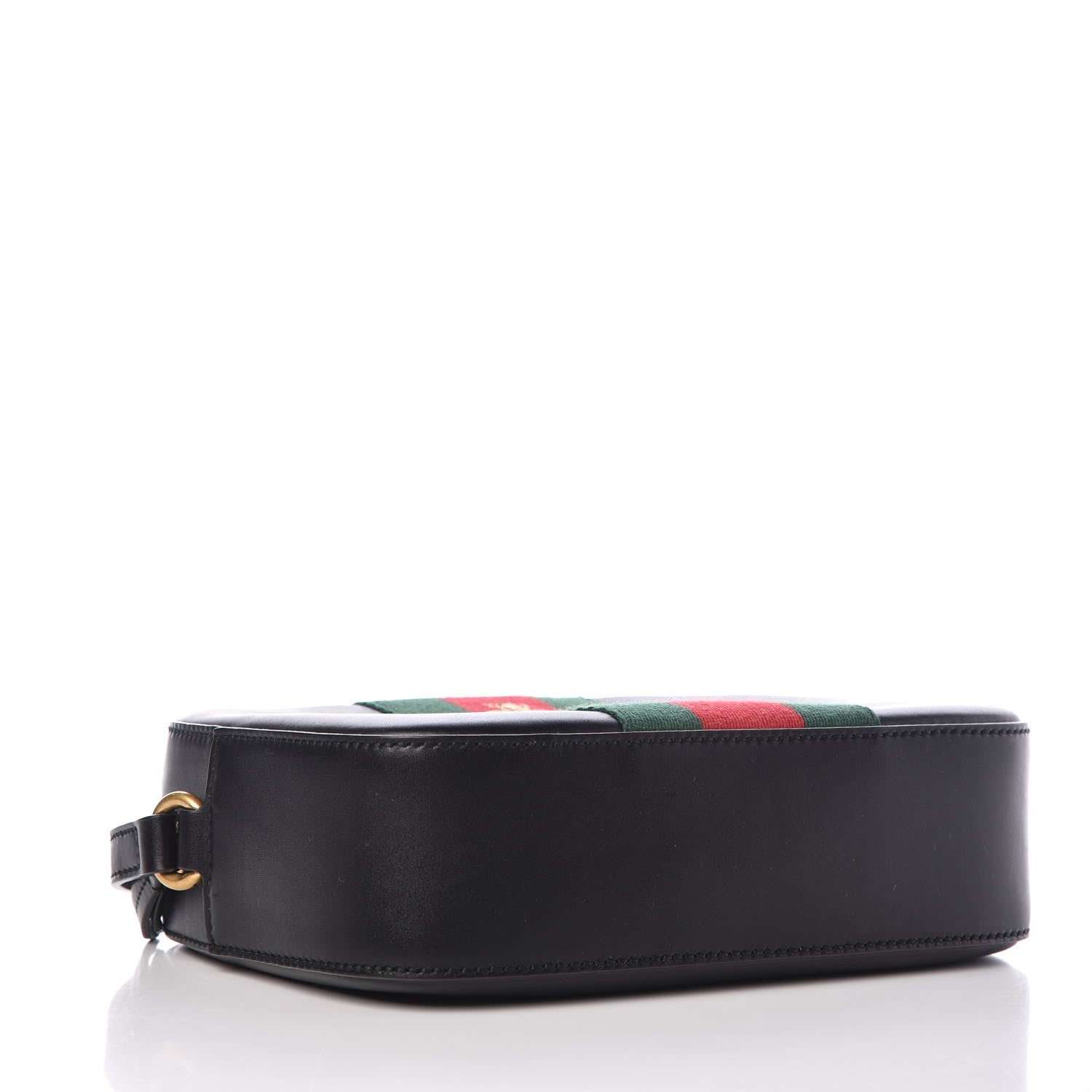Gucci Calfskin Web Small Webby Bee Shoulder Bag Black 4 of 7