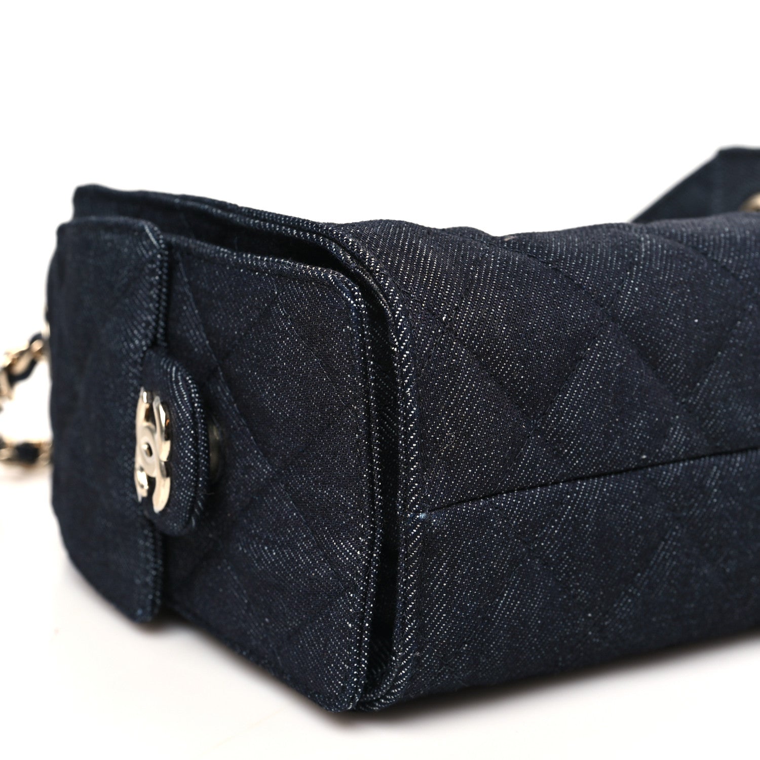 Chanel Denim Quilted Mini Chanel 25 Handbag Dark Blue 9 of 10