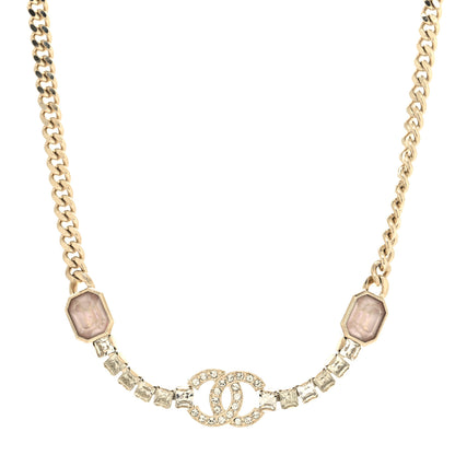 Chanel Crystal CC Choker Gold Pink 1 of 5