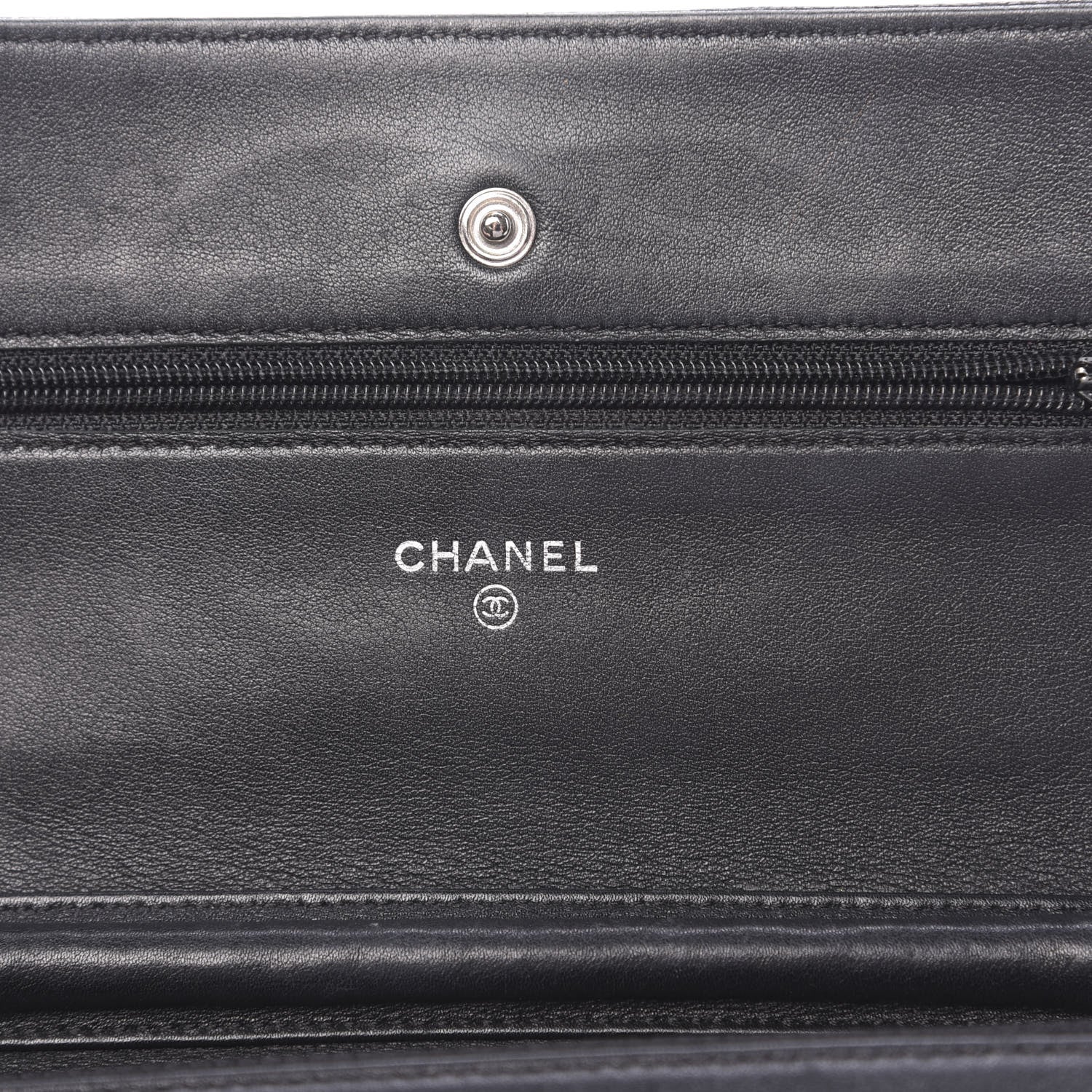 Chanel Caviar Timeless CC Wallet On Chain WOC Black 6 of 14