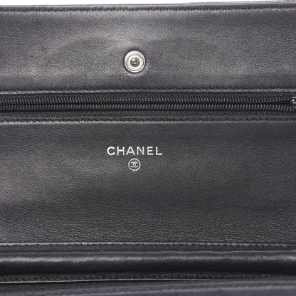 Chanel Caviar Timeless CC Wallet On Chain WOC Black 6 of 14