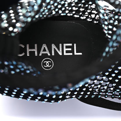 Chanel Resille Strass Kid Suede Patent Mary Jane Short Boots 40.5 Black 8 of 9