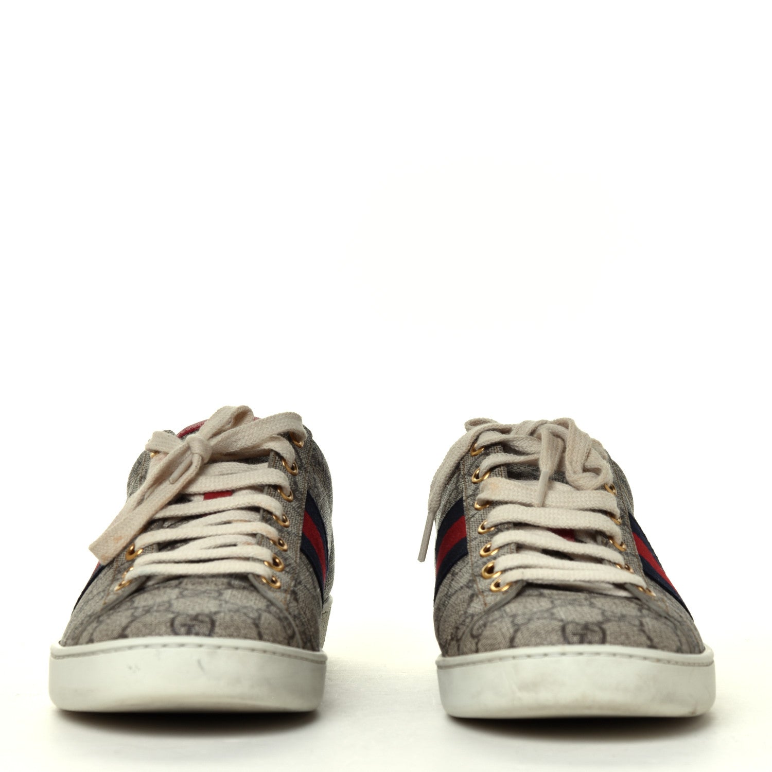 Gucci GG Supreme Monogram Ayers Web Womens Ace Sneakers 39 Beige 7 of 12