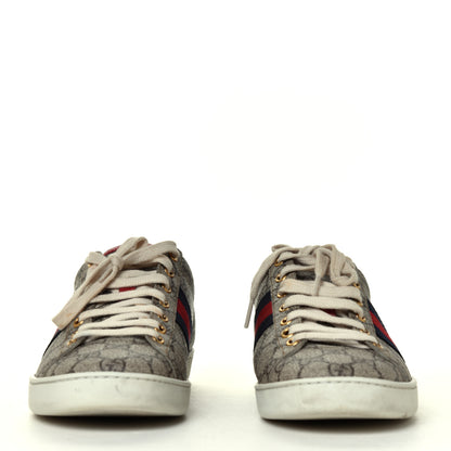 Gucci GG Supreme Monogram Ayers Web Womens Ace Sneakers 39 Beige 7 of 12