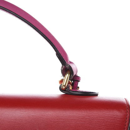 Gucci GG Supreme Monogram Calfskin Medium Padlock Top Handle Bag Beige Hibiscus Red New Rosette 14 of 22