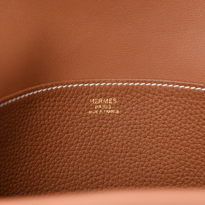 Hermes Taurillon Clemence Halzan 31 Gold 8 of 10