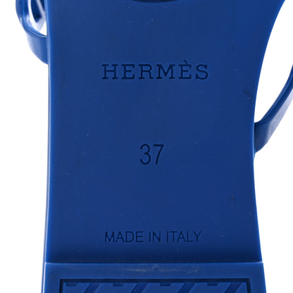 Hermes Rubber Chaine d'Ancre Rivage Sandals 37 Bleu Smalt 7 of 9