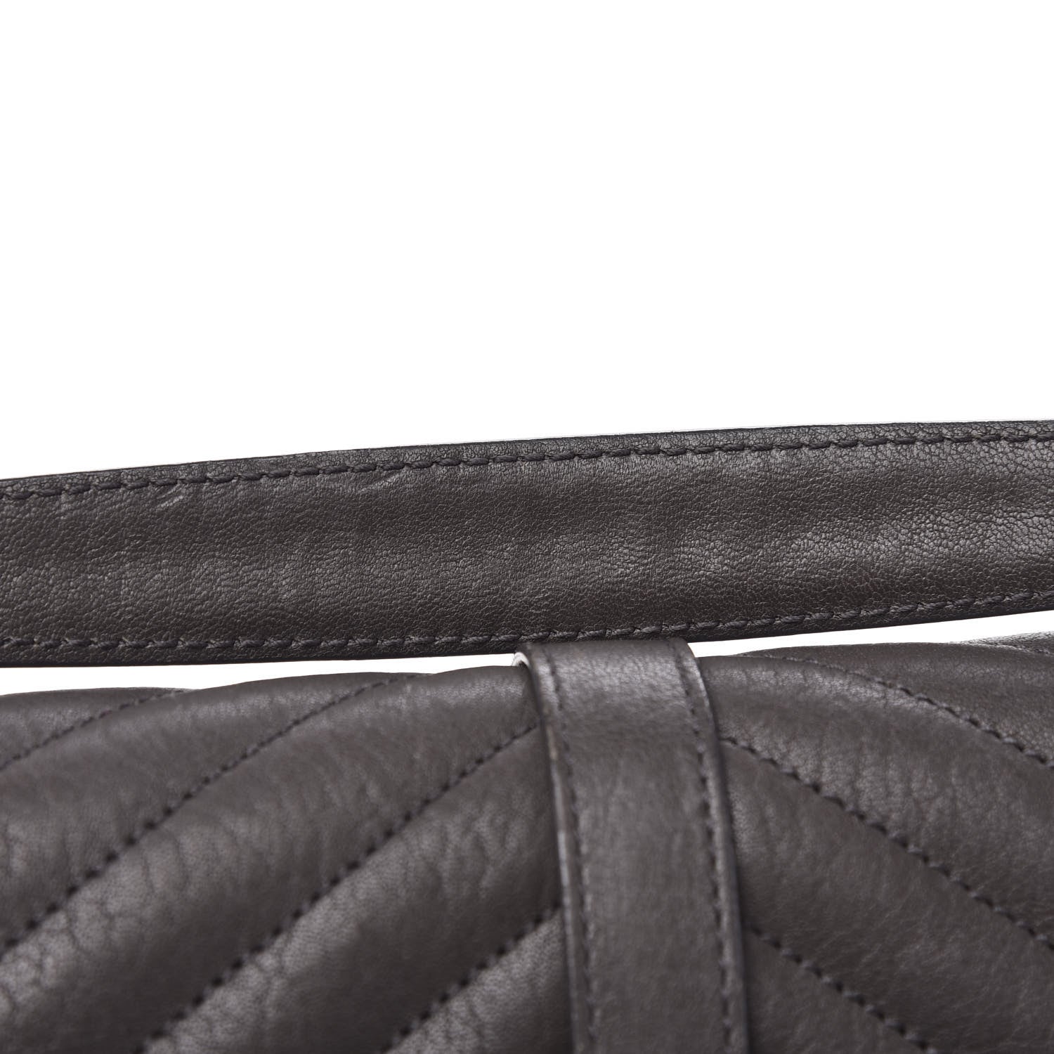 Saint Laurent Sheepskin Matelasse Chevron Monogram Large College Satchel Dark Anthracite 10 of 16