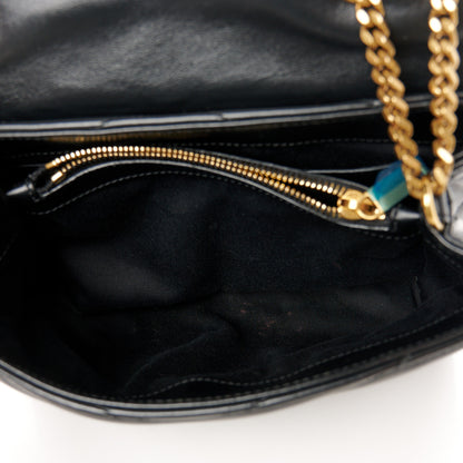Saint Laurent Calfskin Y Quilted Monogram Small Loulou Chain Satchel Black 5 of 11