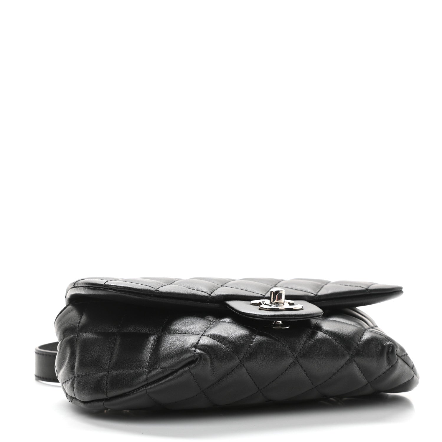 Chanel Calfskin Quilted CC Uniform Flap Belt Bag Black 4 of 11