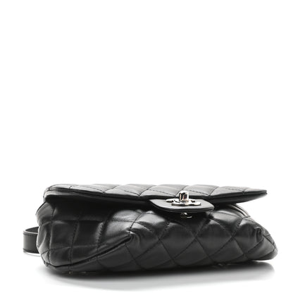 Chanel Calfskin Quilted CC Uniform Flap Belt Bag Black 4 of 11