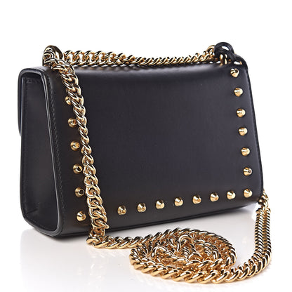 Gucci Calfskin Studded Small Padlock Shoulder Bag Black 3 of 10