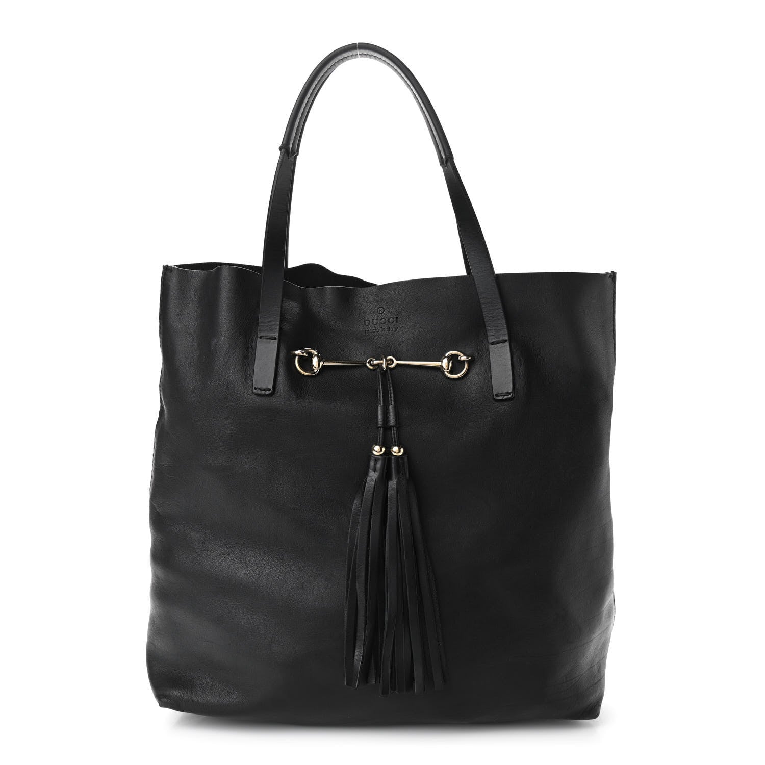 Gucci Calfskin Park Avenue Horsebit Small Tote Black 1 of 19