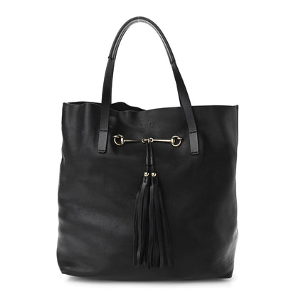 Gucci Calfskin Park Avenue Horsebit Small Tote Black 1 of 19