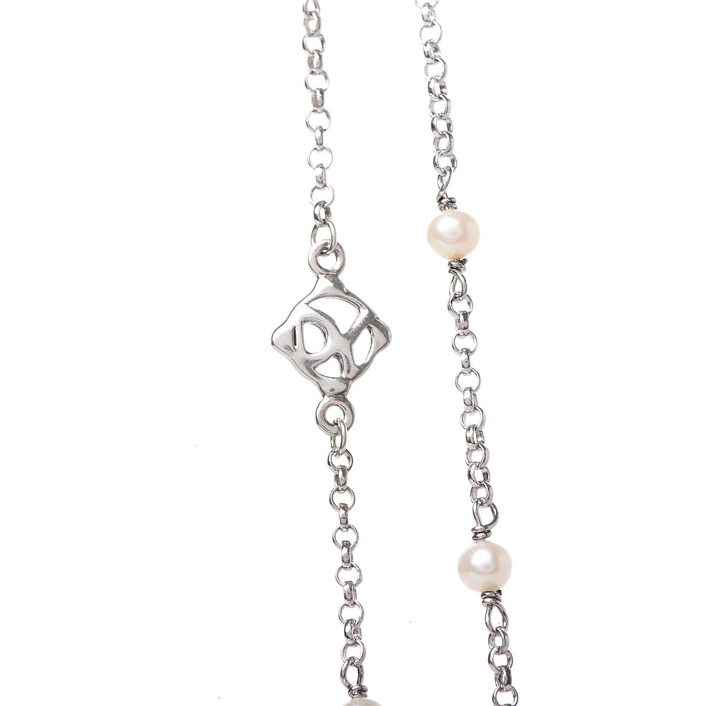 Sterling Silver Freshwater Pearl Bead Chain Necklace