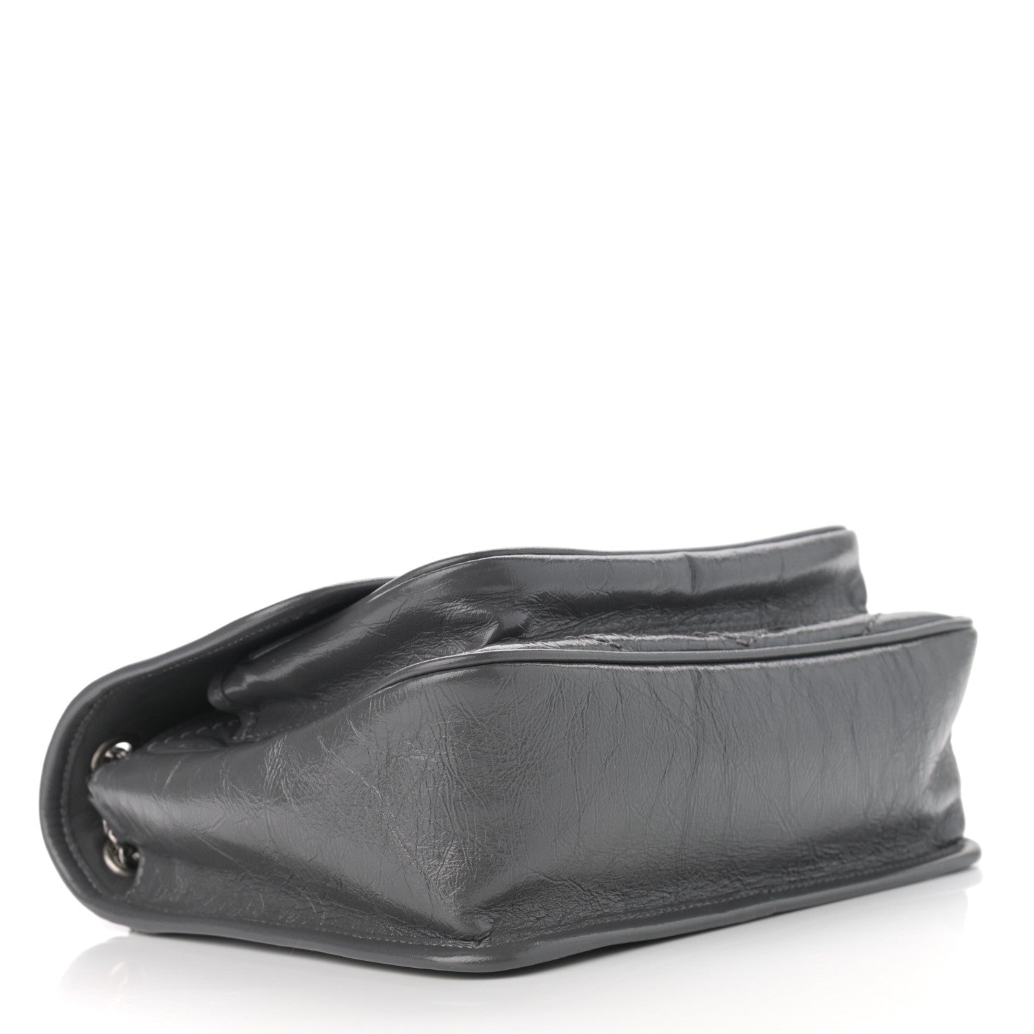 Saint Laurent Crinkled Calfskin Matelasse Monogram Baby Niki Chain Satchel Storm 4 of 13