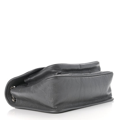 Saint Laurent Crinkled Calfskin Matelasse Monogram Baby Niki Chain Satchel Storm 4 of 13
