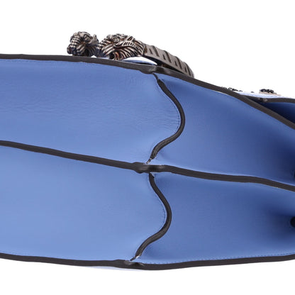 Gucci Calfskin Bamboo Web Embroidered Medium Dionysus Top Handle Bag Light Blue 11 of 11