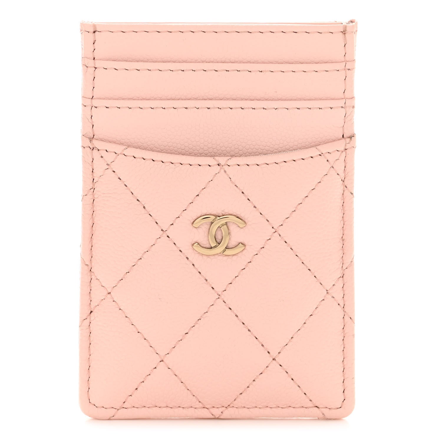 Chanel Caviar Quilted Card Holder Light Pink 1 of 11